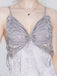 Chemise de Nuit Violette Satin Florale Papillon Dentelle Années 1940 3