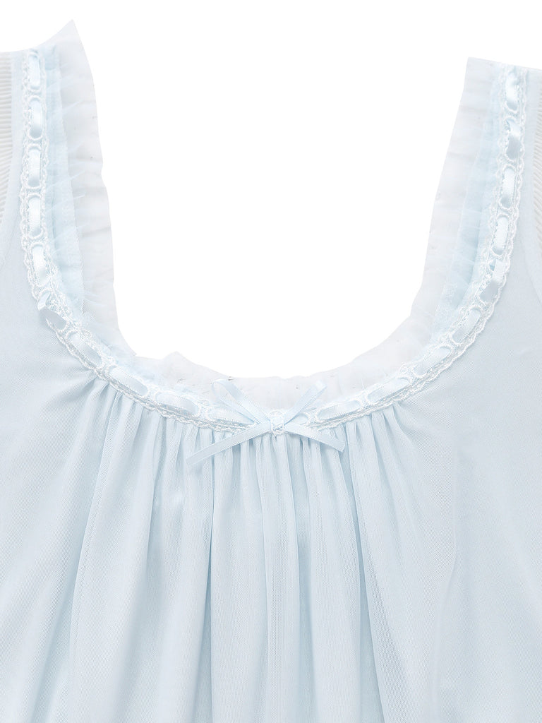 Ensemble pyjama caraco à manches flottantes et volants années 1930 - 3