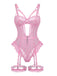Ensemble Lingerie Body Dentelle Découpé avec Jarretière Années 1950 6