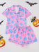 Ensemble pyjama court d’Halloween à imprimé citrouilles années 1940