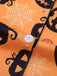 Ensemble pyjama court d’Halloween à imprimé citrouilles années 1940