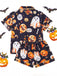 Ensemble pyjama d’Halloween à imprimé citrouilles et fantômes années 1970