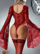 Body corset rouge en dentelle style victorien Années 1960 - 4