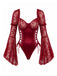 Body corset rouge en dentelle style victorien Années 1960 - 2