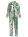 Ensemble de pyjama Noël pain d’épices rayures années 1950
