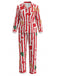 Ensemble de pyjama Noël pain d’épices rayures années 1950