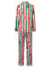 Ensemble de pyjama Noël pain d’épices rayures années 1950