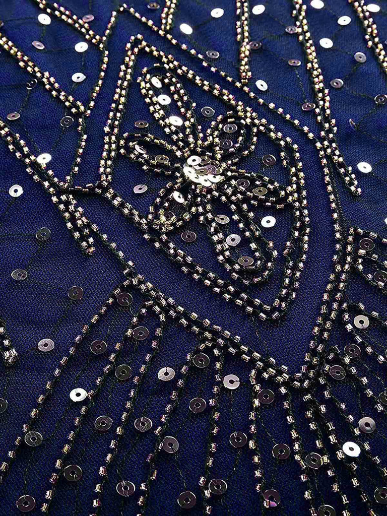 Robe Charleston Vintage Année 20 Gatsby Maxi à Paillettes Soirée Cocktail