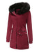 Manteau Années 50 Garnie de Fourrure Synthétique à Boucle