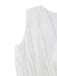 White sleeveless top with pleated design on a white background