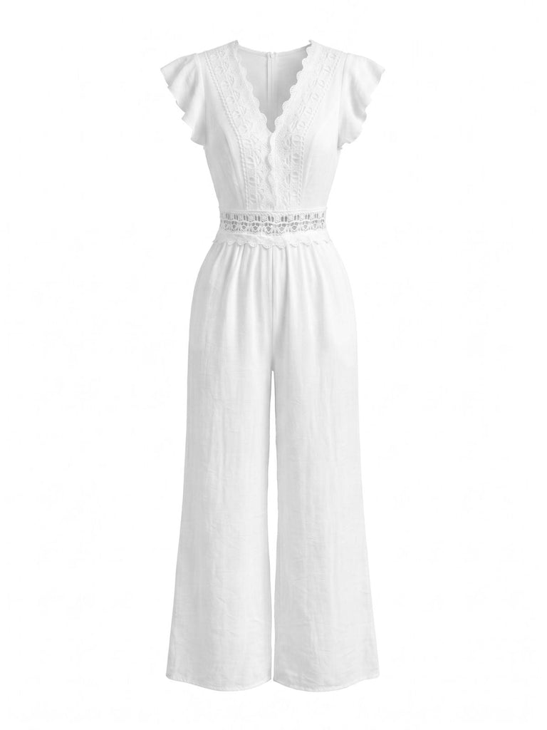 Robe Évasée Rayée Imprimée Florale Col Claudine avec Ceinture années '50 2