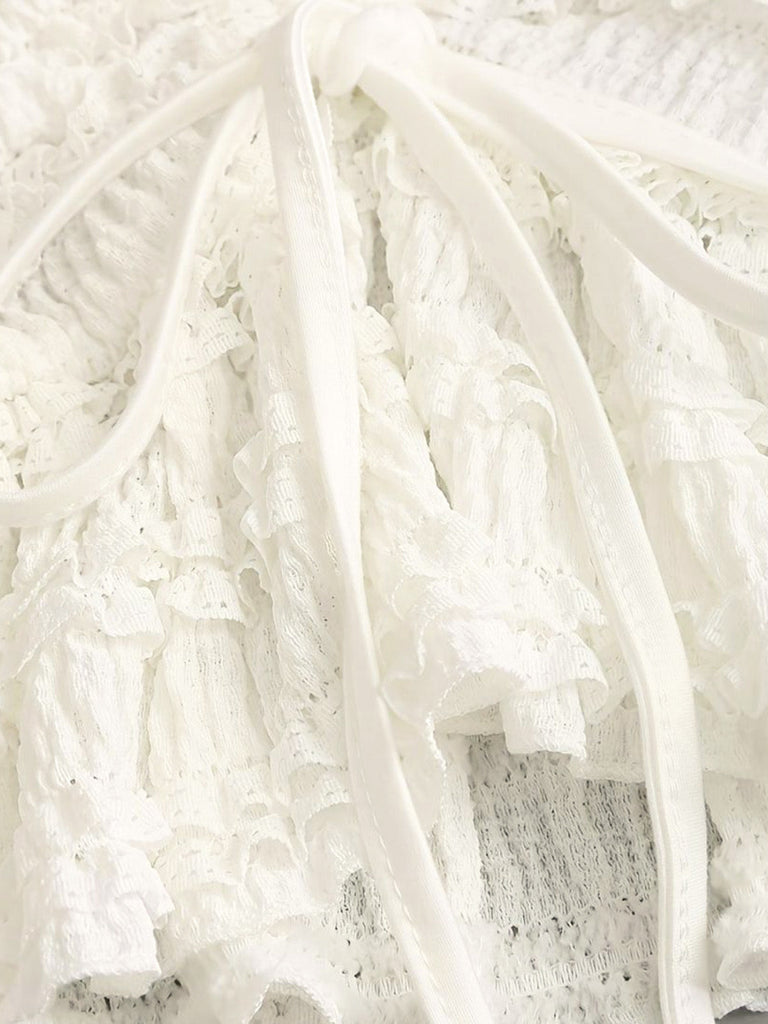 Français Ballet Uni Évasée Skirts Blanche Années 1960 4