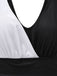 White ruffle one-piece swimsuit collar detail showcasing elegant neckline design for beach fashion