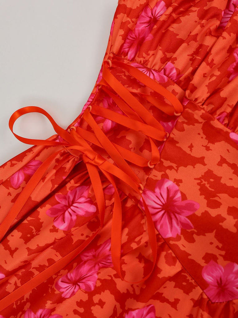 Robe Évasée Imprimée Fraises Col Claudine avec Ceinture années '50 17