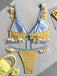 Ensemble Bikini Bandeau Froncé & Paréo Jupe Florale en Mesh années '80 4