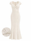 [Prévente] Robe Sirène Dentelle Manches Courtes Années 1930