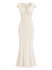 [Prévente] Robe Sirène Dentelle Manches Courtes Années 1930 2