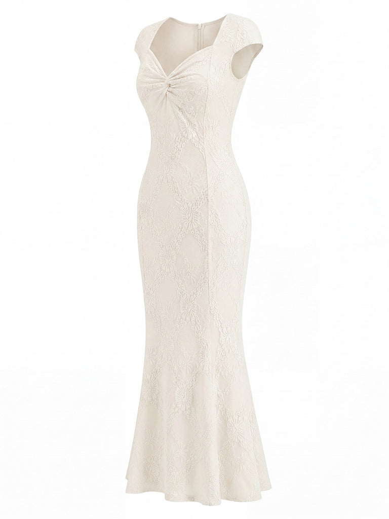 [Prévente] Robe Sirène Dentelle Manches Courtes Années 1930 3