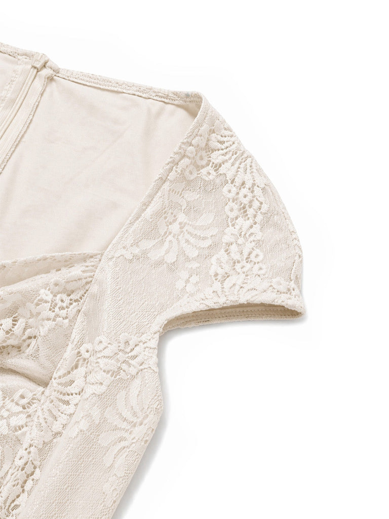 [Prévente] Robe Sirène Dentelle Manches Courtes Années 1930 6