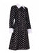 Robe noire style Mercredi Addams des années 1940