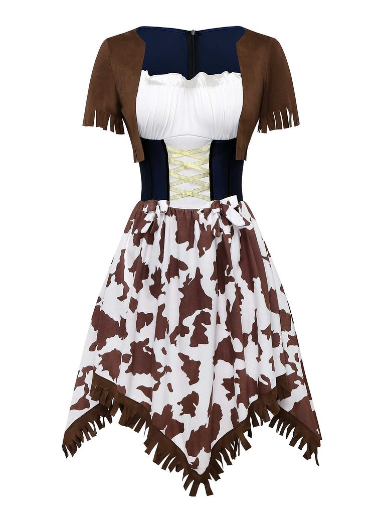 Robe de cow-girl western des années 1940 avec fouet