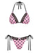 bikini en dentelle à pois roses 1940s