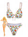 bikini triangle blanc bretelles agrumes