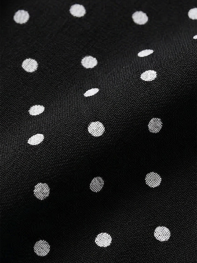 Noir à Pois Halter Dos Nu Maillot de Bain à Jupe Années 1950 9