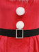Body de Noël rouge en velours à bordure en fausse fourrure années 1960 - 6