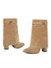 Bottes Vintage Mi-Mollet en Suédine à Talon Carré - 5