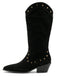 Bottes western noires floquées à clous et bout pointu - 5