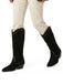 Bottes western noires floquées à clous et bout pointu - 7
