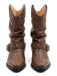 Bottines western à bout pointu, clous et boucles - 2