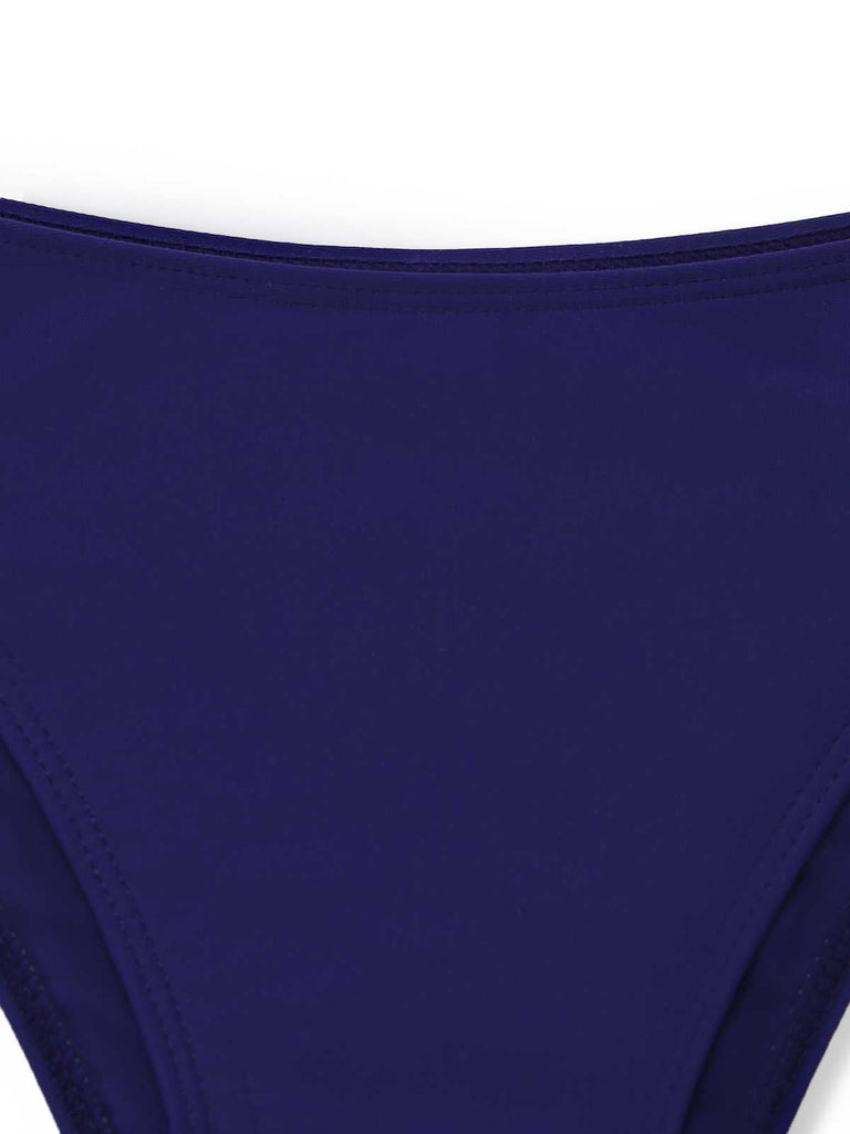 Detail view of the built-in swim briefs attached under the flared skirt for comfort and modesty.