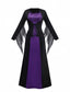 Ensemble de robe de sorcière gothique à lacets des années 1970