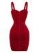 [Prévente] Robe courte rouge velours corset années 1980s
