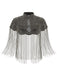 Cape Courte Gatsby à Col Montant, Perles et Franges Années 1920 - 8