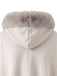 Cape Poncho en Maille à Capuche et Bordure en Fourrure Années 1930 - 3