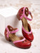 Chaussures rétro ajourées à brides croisées et petit talon - 8