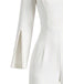 Combinaison blanche à col V, manches fendues et jambes larges années 1960 - 4