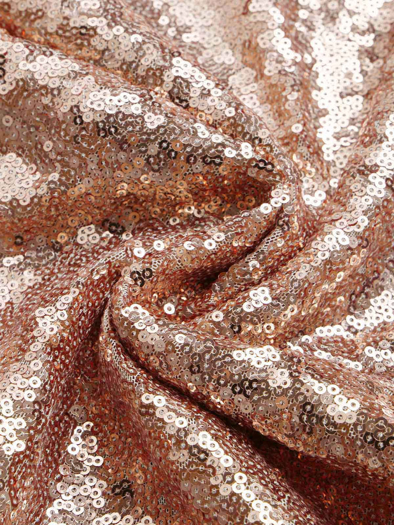 [Prévente] Combinaison disco évasée à sequins, décolleté profond et bordure en fausse fourrure années 1970 - 6