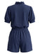 Ensemble 2 pièces blouse à volants, nœud et manches bouffantes et short Années 1950 - 2