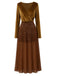 Ensemble 2 pièces haut disco marron foncé en velours et jupe en tulle à sequins années 1970 - 2