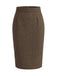 [Prévente] Ensemble 2 pièces veste à col montant et volants et jupe crayon à chevrons années 1940 - 9