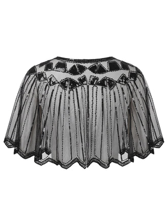 Ensemble d’Accessoires Gatsby Flapper Noirs à Plumes Années 1920 - 2