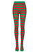 Ensemble robe de Noël rouge et verte en velours à rayures et pompons années 1940 - 6