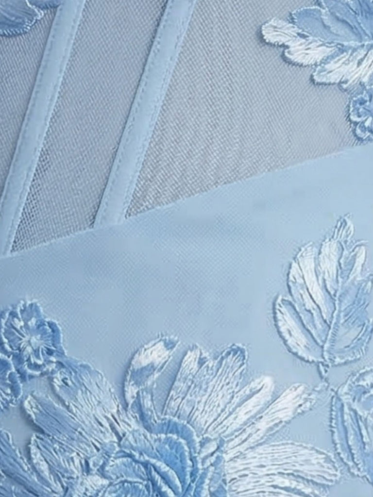 Bretelles Fines 3D Floral Maxi Robe Sirène Années 1930 3