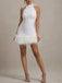 Mini Robe à Paillettes, Col Halter et Plumes Années 1960 - 9