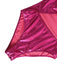 Close-up of a shiny pink bikini bottom on a white background