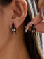Boucles d’Oreilles Fantaisie Vintage Chat Noir pour Halloween